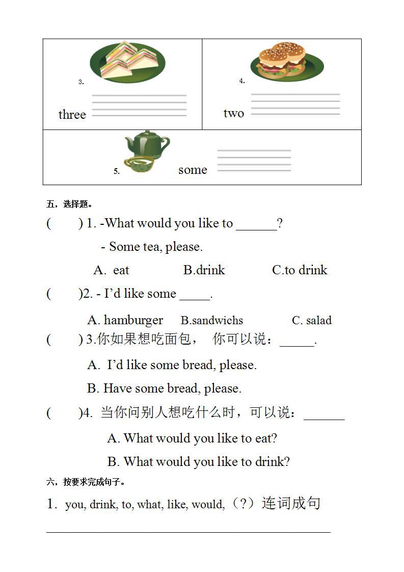 Unit 3 What would you like PA Let's learn 课件+教案+动画素材03
