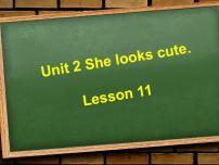 英语五年级上册Unit 2 She looks cute.Lesson 11课文内容课件ppt
