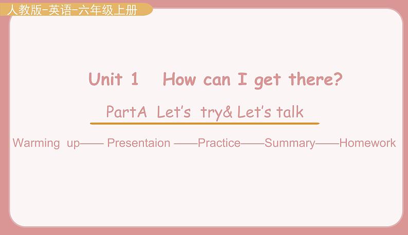Part A Let 's try& Let 's talk第1页