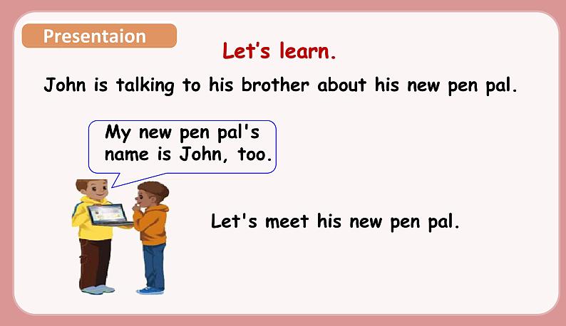 人教版六年级英语上册--Unit 4 I have a pen pal. Part B Let's learn& Listen,match and say(课件+素材)08