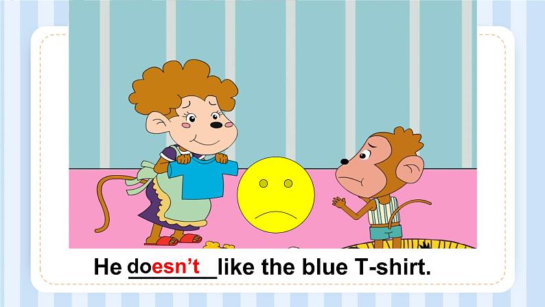 Module 4 Unit 2 He does't like these trousers.(课件)外研版(一起)英语二年级上册03