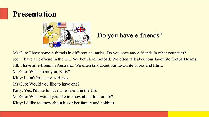 Unit 6《E-friend》(第1课时)教学PPT(沪教牛津版英语六上)第4页