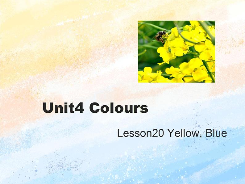 冀教版(一起)1上英语 Lesson 20 Blue,Yellow 课件+教案+音频01