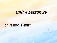 冀教版（一起）2上英語 Lesson 20 Shirt and T-shirt 課件+教案+音頻