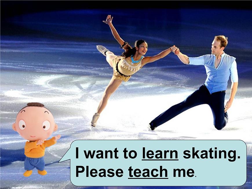 冀教版（一起）6上英語(yǔ) Lesson 9 A Skating Lesson 課件第4頁(yè)
