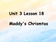 冀教版（一起）6上英语 Lesson 18 Maddy's Chrismtas 课件