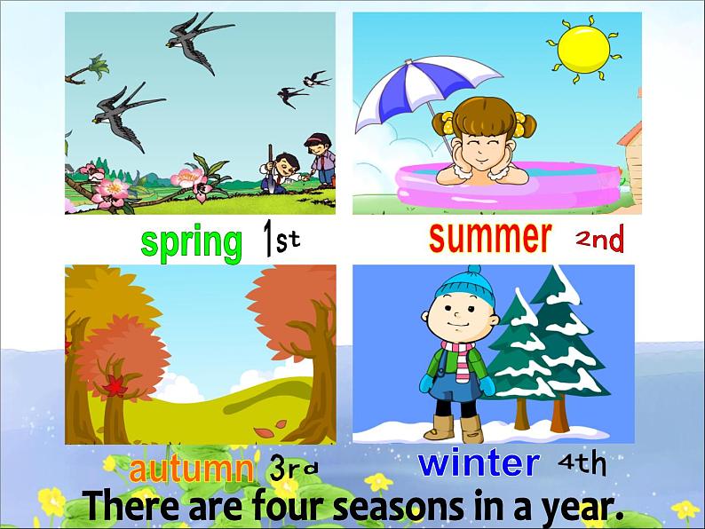 六年级上册英语课件-Unit6 There are four seasons in a year.(Lesson33-34) |人教精通版 (共19张PPT)(1)06