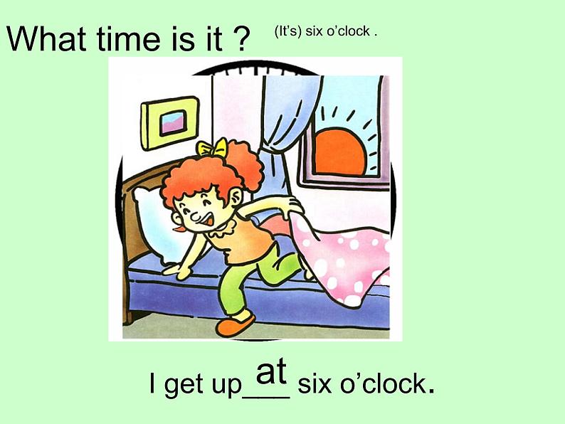 六年级上册英语课件-Unit1 I go to school at 8:00(Lesson5) |人教精通版 (共22张PPT)03