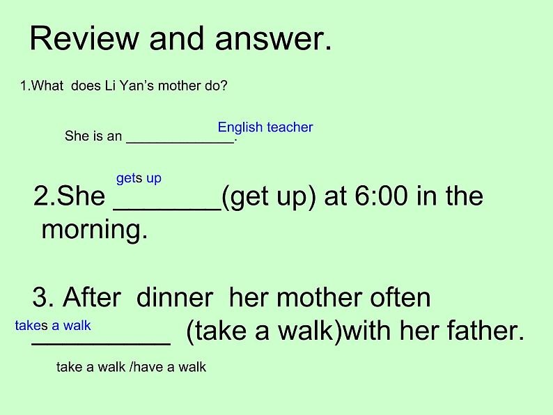 六年级上册英语课件-Unit1 I go to school at 8:00(Lesson5) |人教精通版 (共22张PPT)06