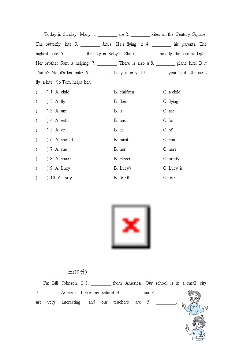 期末復(fù)習(xí) 完形與綜合填空--人教精通版五年級(jí)英語(yǔ)上冊(cè)第2頁(yè)