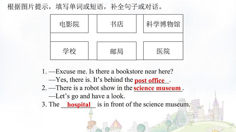 Unit 1 How can I get there_ Part B Let’s try & Let’s talk(课件)人教PEP版英语六年级上册第3页