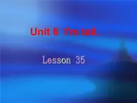 四年级上册英语课件－ Unit6 I'm tall.（Lesson35) ｜人教精通版  (共14张PPT)