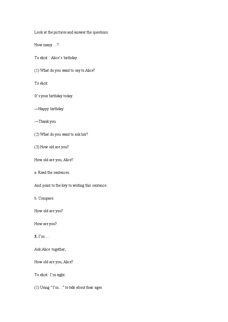 Module 1 Getting to know you Unit 3 How old are you 教案03
