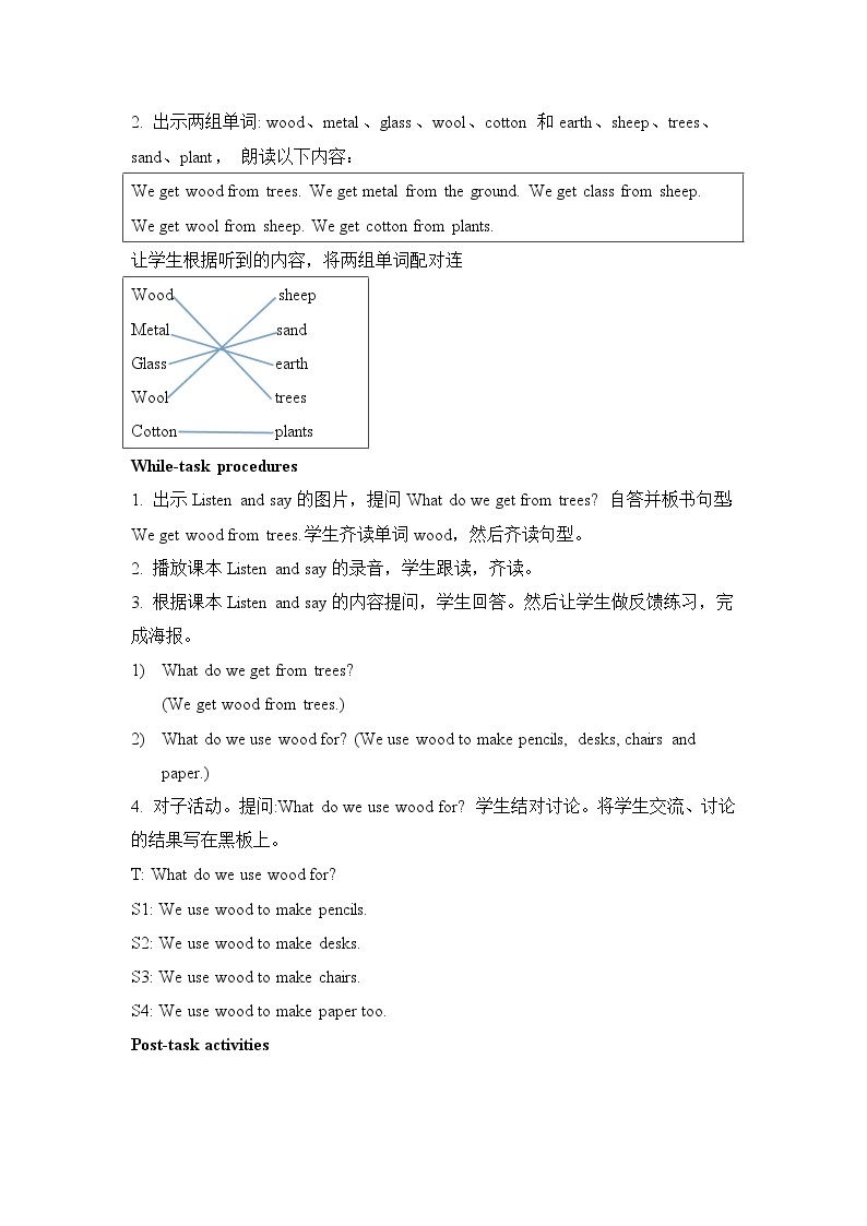 Module 4 The natural world Unit 11 Trees 教案（3个课时）02