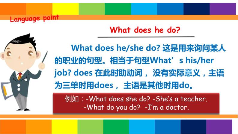 61 lily Unit 5 What does he do PA Let's learn (公开课）课件07