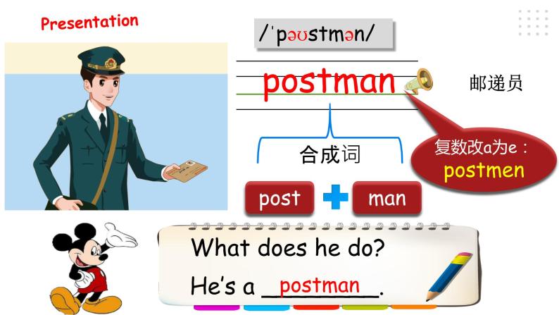 61 lily Unit 5 What does he do PA Let's learn (公开课）课件08