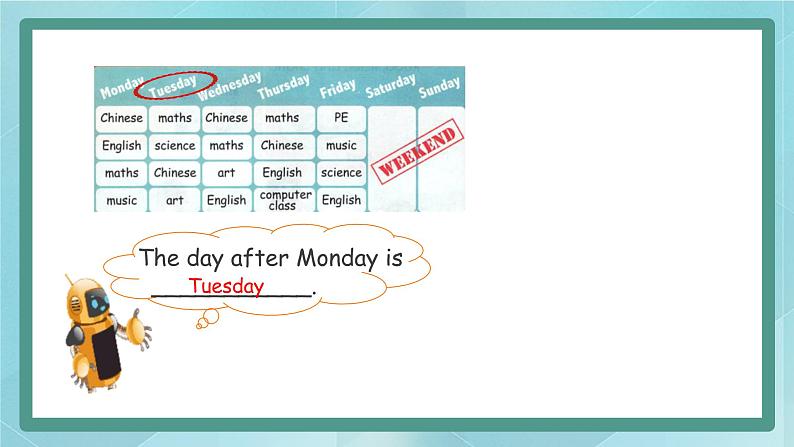 Unit2《My week》PartA Let 's learn&Let 's talk 课件第8页