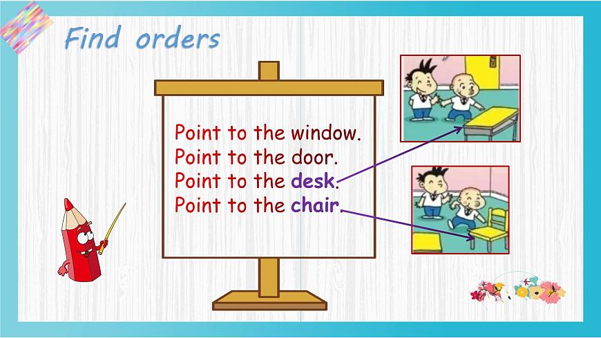 外研版（三起）三上 Module3Unit 2 Point to the desk.  課件第6頁(yè)