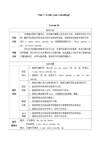 小学Lesson 30教学设计