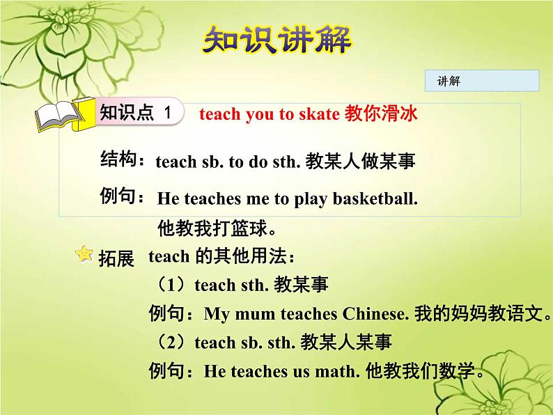 六年级英语上册课件-Unit 3 Lesson 16 A Skating Lesson|冀教版(共19张PPT)05