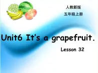 五年级上册英语课件－Unit6 It's a grapefruit(Lesson32) ｜人教精通版   (共16张PPT)