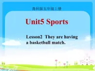 五年级上册英语课件-Unit5 Lesson 2 They are having a basketball match 鲁科版（五四学制）（三起）(共16张PPT)