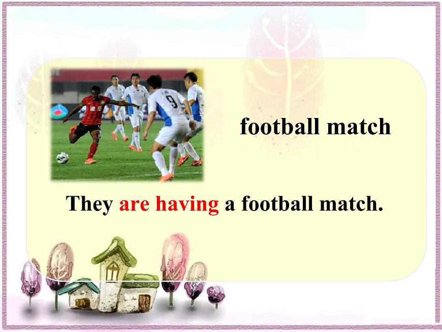 五年級(jí)上冊(cè)英語(yǔ)課件-Unit5 Lesson 2 They are having a basketball match 魯科版（五四學(xué)制）（三起）(共16張PPT)第5頁(yè)