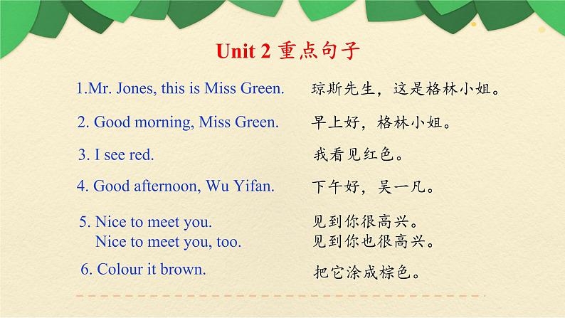 人教版三年级起点小学英语三年级上册(PEP义务教育版)期中复习(二) 课件第4页