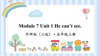 外研版 (三年级起点)五年级上册Unit 1 He can’t see.课文ppt课件