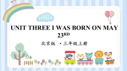 UNIT THREE I WAS BORN ON MAY 23RD  Lesson 11-12（课件） 北京版英语三年级上册