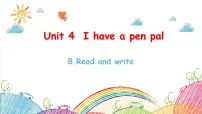 小学英语人教版 (PEP)六年级上册Unit 4 I have a pen pal Part B课前预习课件ppt