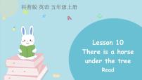 科普版五年级上册Lesson 10 There is a horse under the tree课文课件ppt