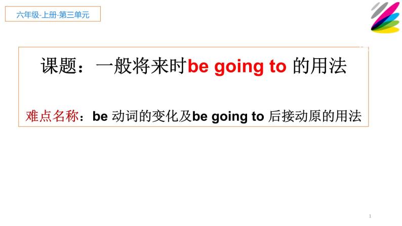 六年级英语人教三起上册be going to 的用法  课件01