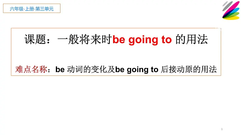 六年级英语人教三起上册be going to 的用法  课件01