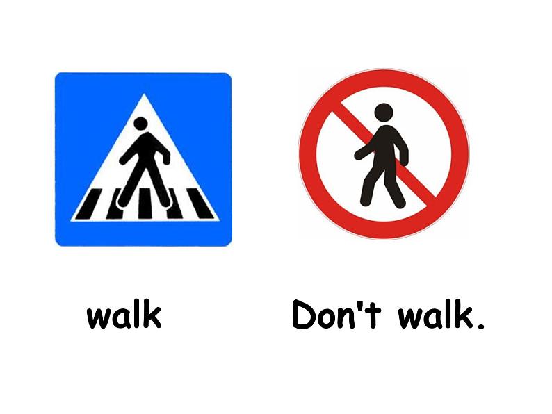 北师大版(一年级起点)三年级英语上册Unit 1 Don 't walk_课件第2页