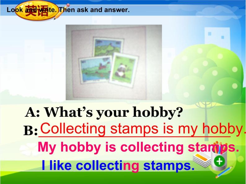 外研版三年级起点六上《Module 3 Unit 2 What’s your hobby?》课件06