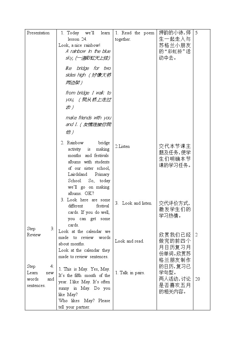六年级上册英语教案-Unit4 January is the first month.(Lesson24) |人教精通版02