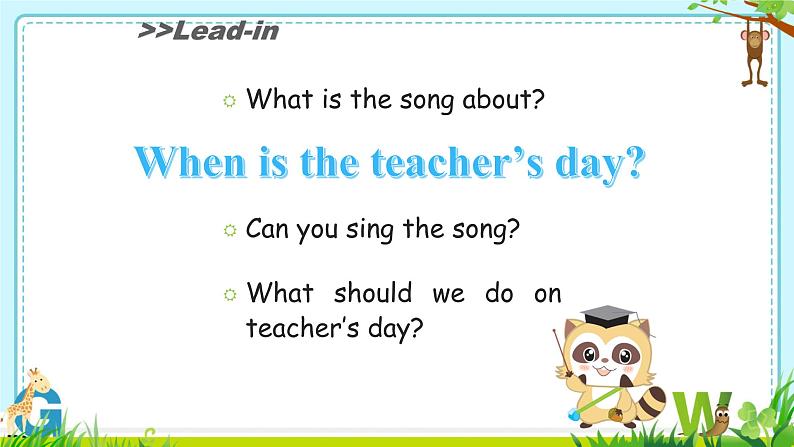 闽教版英语5年级上册 Unit2 Teachers’ Day PPT课件+教案+单元试卷03