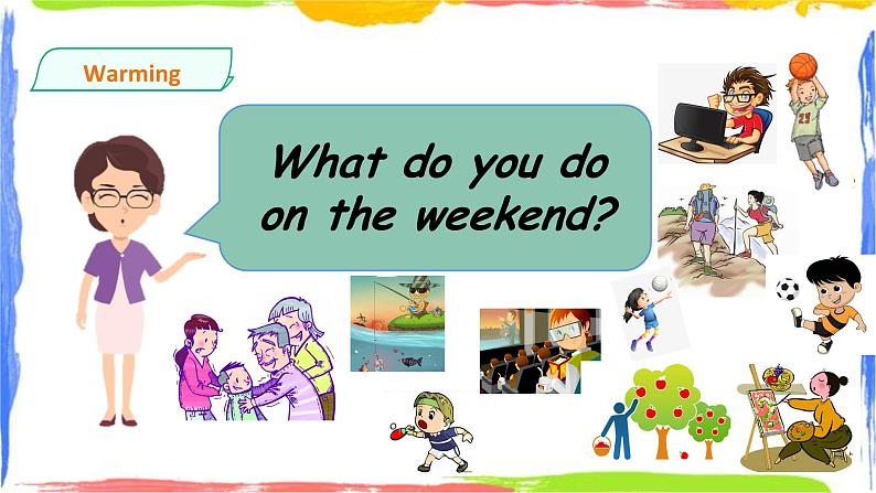 人教新起点四年级英语上Unit2-5On the weekend 第五课时 课件第2页