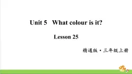 人教精通版三年级英语（上学期）Lesson25课件