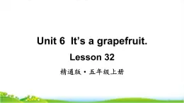 人教精通版五年级上学期Lesson32教学课件