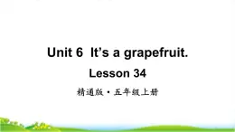 人教精通版五年级上学期Lesson34教学课件