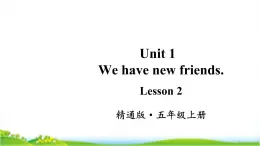 人教精通版五年级上学期Lesson2教学课件