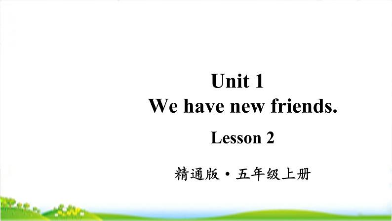 人教精通版五年级上学期Lesson2教学课件第1页