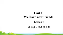 人教精通版五年级上学期Lesson5教学课件