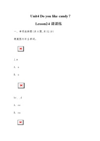 小学人教精通版Lesson 24 Revision同步练习题