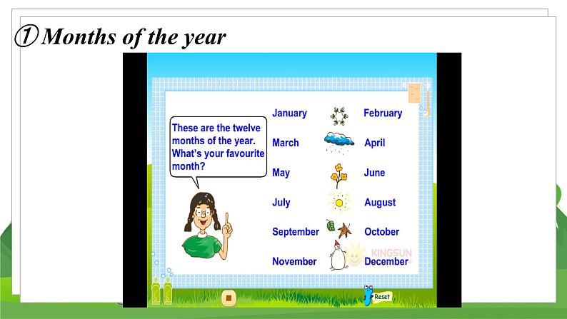 冀教版英语4下 Unit 2 Lesson 7 Months of the Year PPT课件+教案04