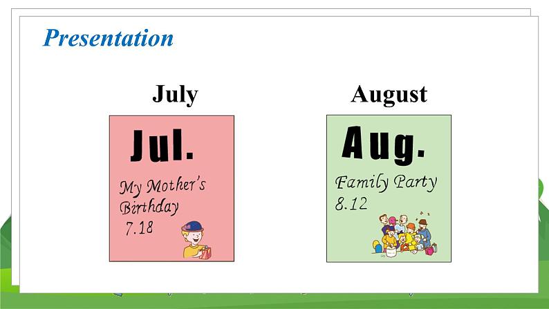 冀教版英语4下 Unit 2 Lesson 7 Months of the Year PPT课件+教案08