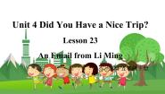 小学英语冀教版 (三年级起点)五年级下册Unit 4 Did You Have a Nice Trip?Lesson23 An Email from Li Ming教学课件ppt