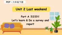 小学英语人教版 (PEP)六年级下册Unit 2 Last weekend Part A课文内容ppt课件